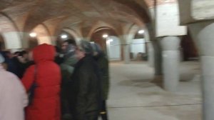 В нижнем храме строящегося Софийского собора в Годеново.