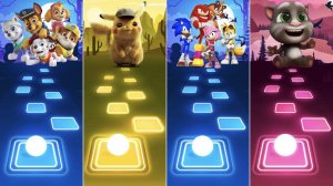 Щенячий Патруль - Пикачу - Соник - Говорящий Том - Tiles Hop EDM RUSH