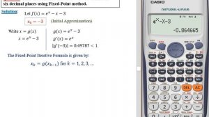 Fixed Point Iterative Method | Using Calculator fx-991ES Plus | Calculator Programming | Mahmood |