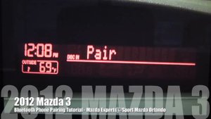2012 Mazda 3 Bluetooth Setup