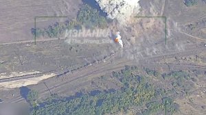 Удар ВКС РФ по железнодорожному составу перевозящему технику ВСУ.