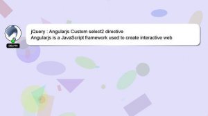 jQuery : Angularjs Custom select2 directive