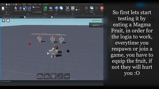 Roblox Studio Tool Logia Immunity, works when you eat a fruit! (Take no damage) смотреть онлайн