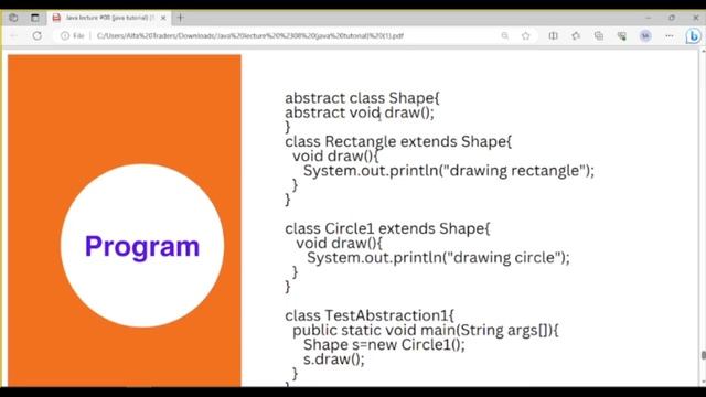 Oop Tutorial in java | Abstract Class & Abstract Methods in java смотреть онлайн