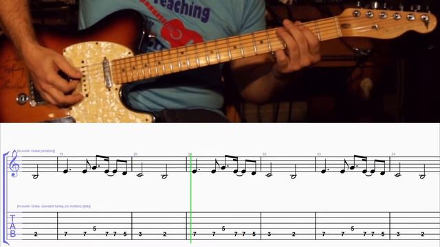 How to Play Seven Nation Army the Standard Way on Guitar with TAB смотреть онлайн