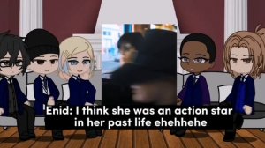 nevermore students react to WEDNESDAY 🕸️ (part 1)