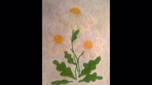 Аппликация из шерстяных ниток