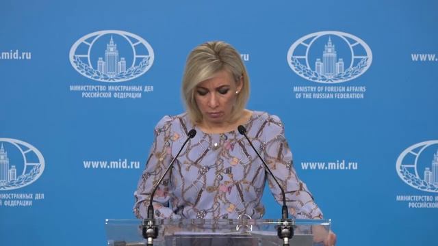 briefing by Maria Zakharova on April 13, 2022.