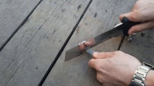 нож водолазный НВ тест на рез