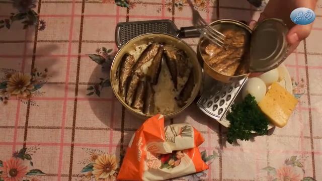 Салат "Рыбки в пруду". Вкусный салат со шпротами