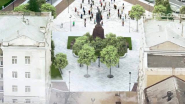 Реконструкция площади Ленина (после 1-го этапа) смотреть онлайн