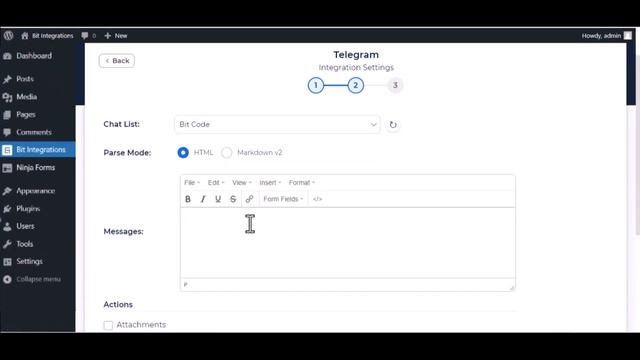(Free) Integrating Ninja Forms with Telegram | Step-by-Step Tutorial | Bit Integrations