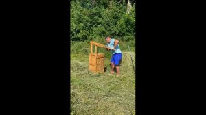 Домашний пресс для сена (乾草壓). Тюкователь.