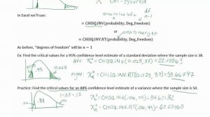 Standard Deviation Confidence Intervals/Interval Estimates (with Excel)