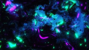 Анимированный абстрактный темный фон: разноцветные краски