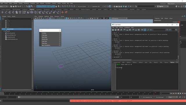 maya python script bake animation