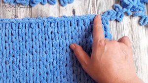 Красивая обвязка плюшевого пледа "Шишечками". 2 способа.