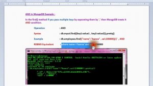 MONGODB FIND AND  CONDITION DEMO