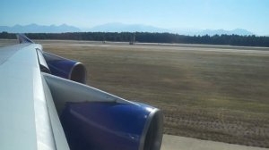 Трансаэро. Боинг 747-400. Взлёт из Анталии