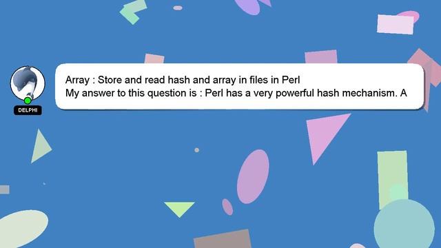 Array : Store and read hash and array in files in Perl смотреть онлайн