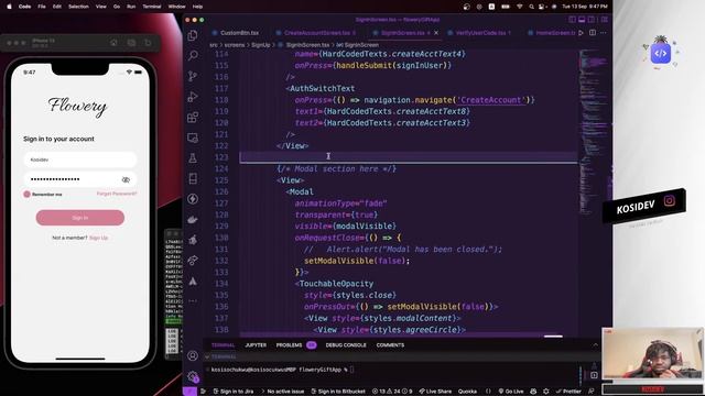 Add AWS Amplify SignOut| SignIn| React Native tutorial app| (Flowery Gift App)| Episode 7