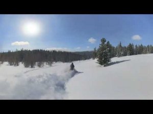 Прохват в предгорьях Алтая на снегоходах, 360VR