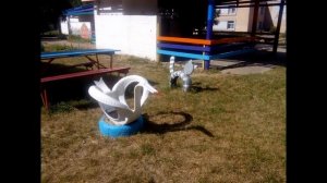 Поделки из пластиковых бутылок в нашем садике в Чернигове