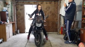 Мото-новичек челлендж. Второй урок в гаражной мото-школе для девочек. Завести Lifan KPR 200