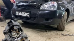 приора противотуманки #ремонт , #RedRocket , #автомобили  , #малярка , #приора