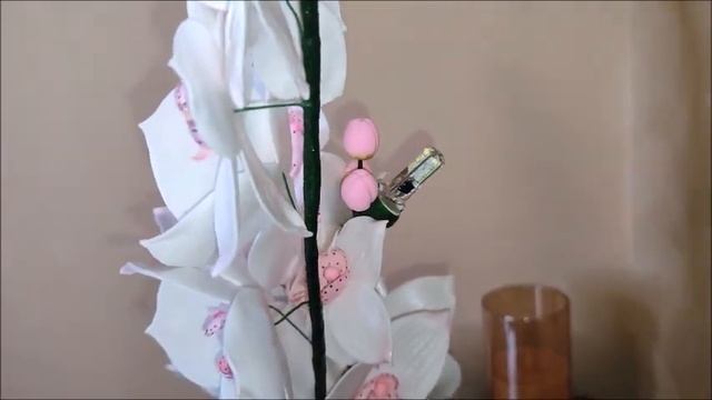 Светильник,,Белая Орхидея,,из изолона,ручная работа.ОБЗОР!!!