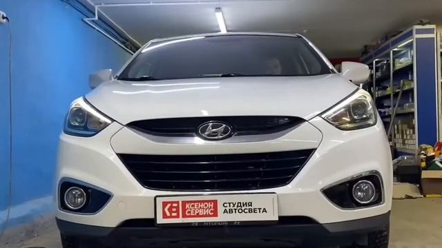 HYUNDAI ix35 Установка линз MTF LASER JET BiLED 3″ Full Laser & LED system. Студия автосвета. Тверь