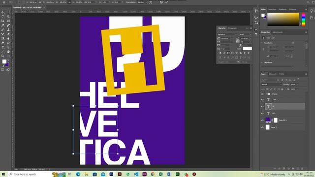 How to design typography poster  Typography poster design  in photoshop  Helvetica poster design