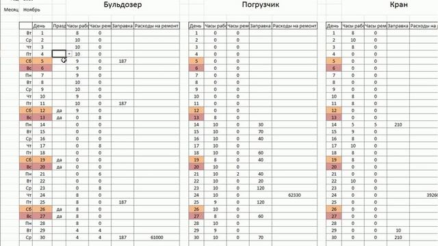 Элементарный отчёт по транспорту в Microsoft Excel 2010 смотреть онлайн