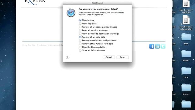 Mac OSX: Clear cache and cookies смотреть онлайн