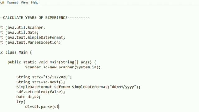Calculate Years Of Experience Java Program смотреть онлайн