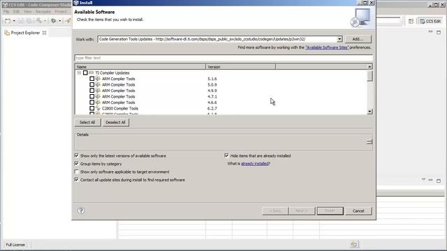 How to get an older version of compiler tools in CCS смотреть онлайн
