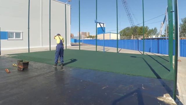 Покрытие для спортивной площадки «Decathlon». Мастерфайбр Поволжье. смотреть онлайн