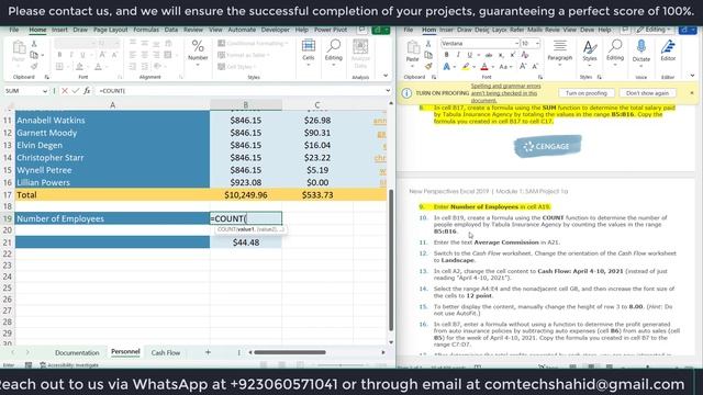 New Perspectives Excel 2019  Module 1 SAM Project 1a(Tabula Insurance Agency)
