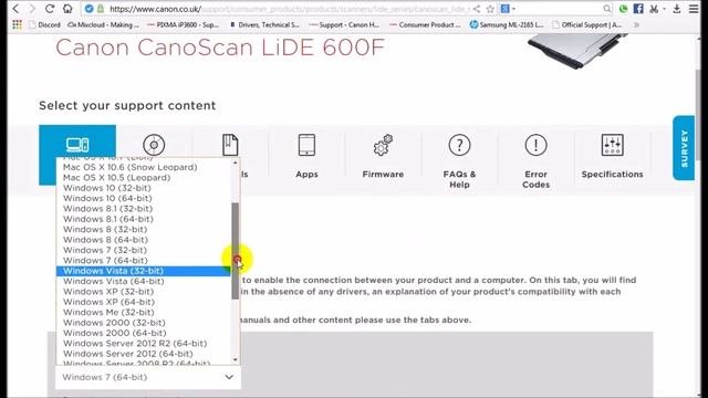 Canoscan Lide 600f | Driver