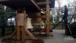 Колокольный звон на новой звоннице в Жировичах