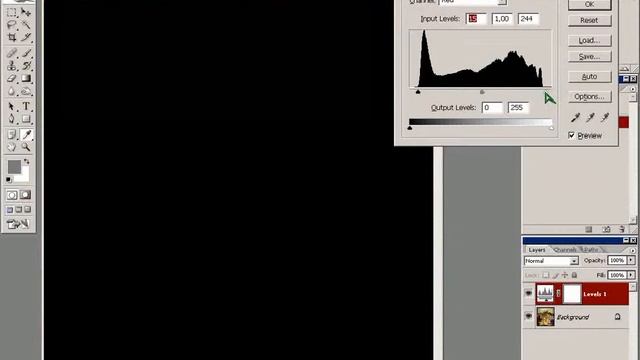 Фотошоп - Восстановление фотографий Инсрумент Levels. смотреть онлайн