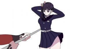 Shinobu zero two dodging meme