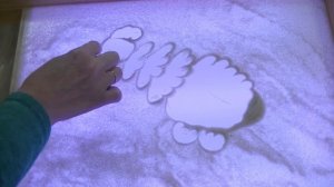 Песочная анимация "Петушок". Библиотека №6