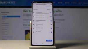 SAMSUNG Galaxy A30s Clear Browsing Data / Delete Browser History