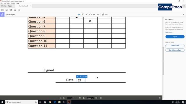 Fill and sign PDF forms in Adobe Reader смотреть онлайн