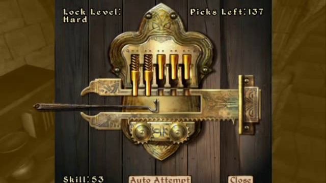 Oblivion Lockpicking
