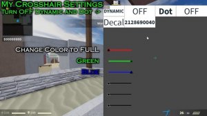 STRETCHED CROSSHAIR Counter Blox Remastered #Roblox #counterblox #crosshairs