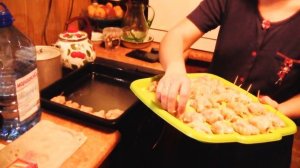 Мясные пальчики с курагой