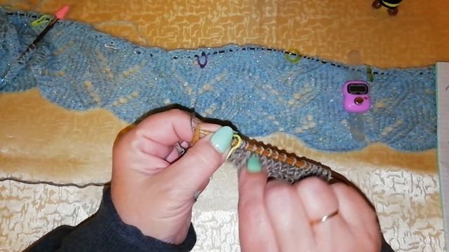 Ажурный узор спицами. Красивый  простой и эффектный ажур.