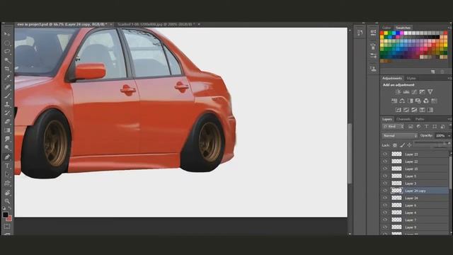 Photoshop Virtual Tuning Mitsubishi Evo IX смотреть онлайн
